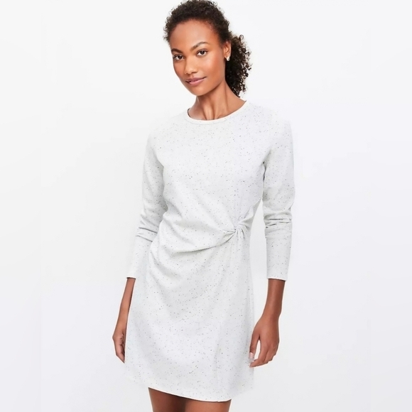 LOFT Dresses & Skirts - NWT | Ann Taylor LOFT | Flecked Twist Mini Dress | Size: Medium | Color: White